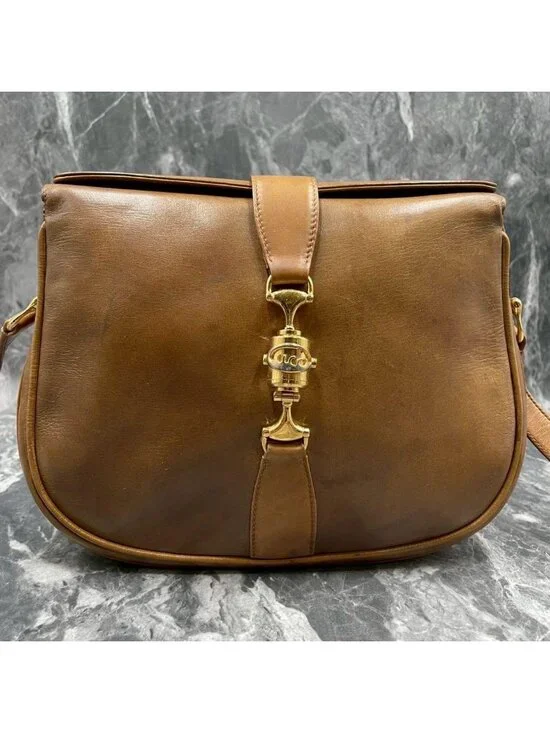 Gucci Shoulder Bag Brown Leather Horsebit - Picture 2 of 10